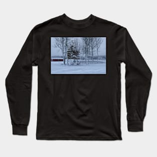 Winter landscape, snowy winter trees. Long Sleeve T-Shirt